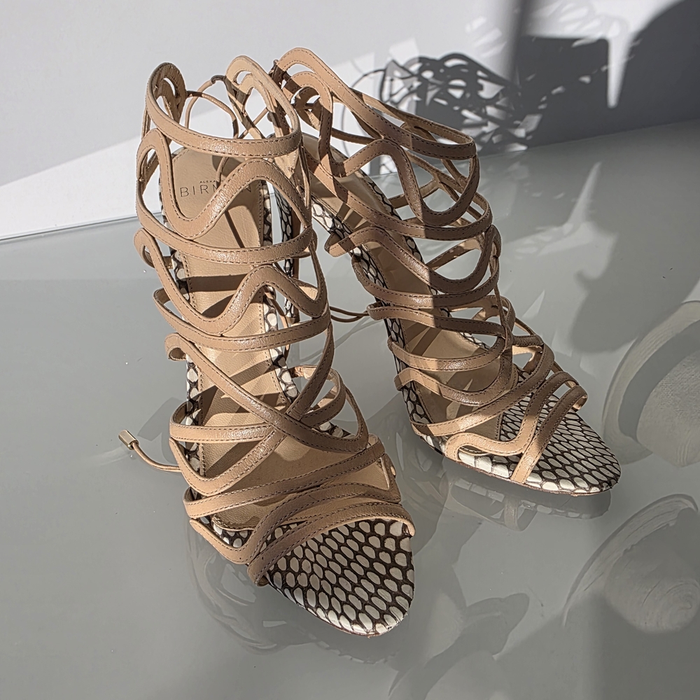 Alexandre Birman Beige Strappy Heels